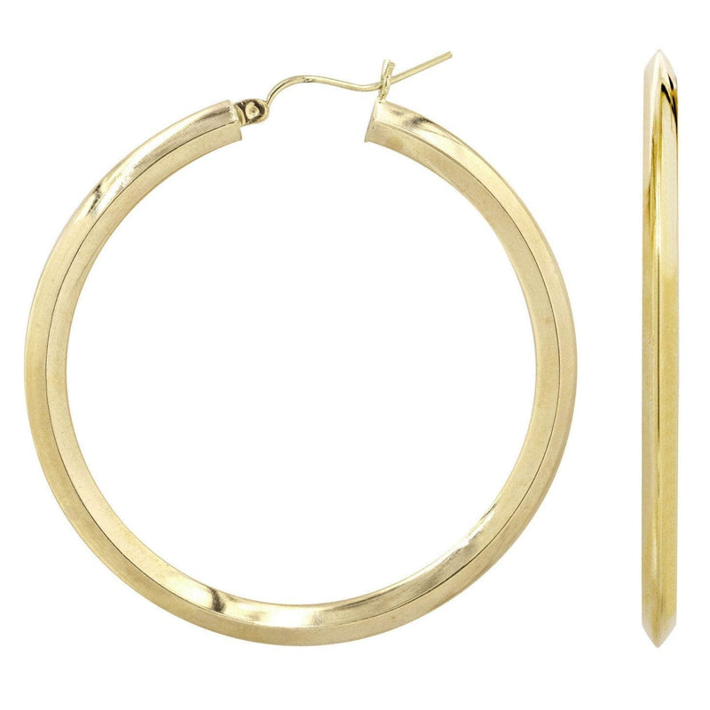10K Gold  Hoop Earrings | Customizable Size