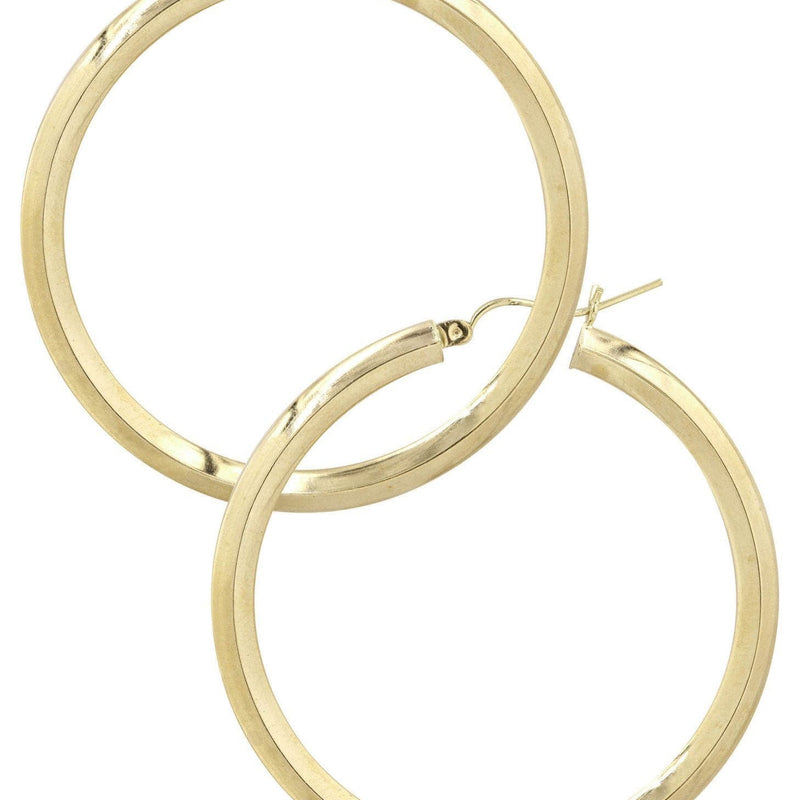 10K Gold  Hoop Earrings | Customizable Size