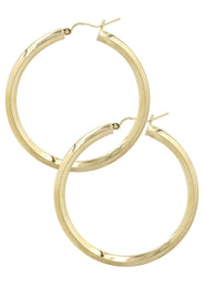 10K Gold  Hoop Earrings | Customizable Size