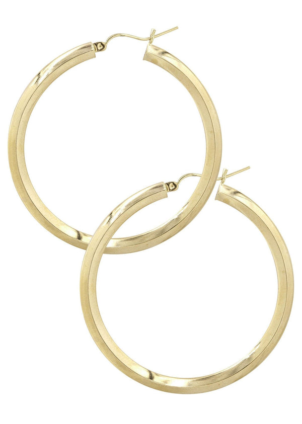 10K Gold  Hoop Earrings | Customizable Size