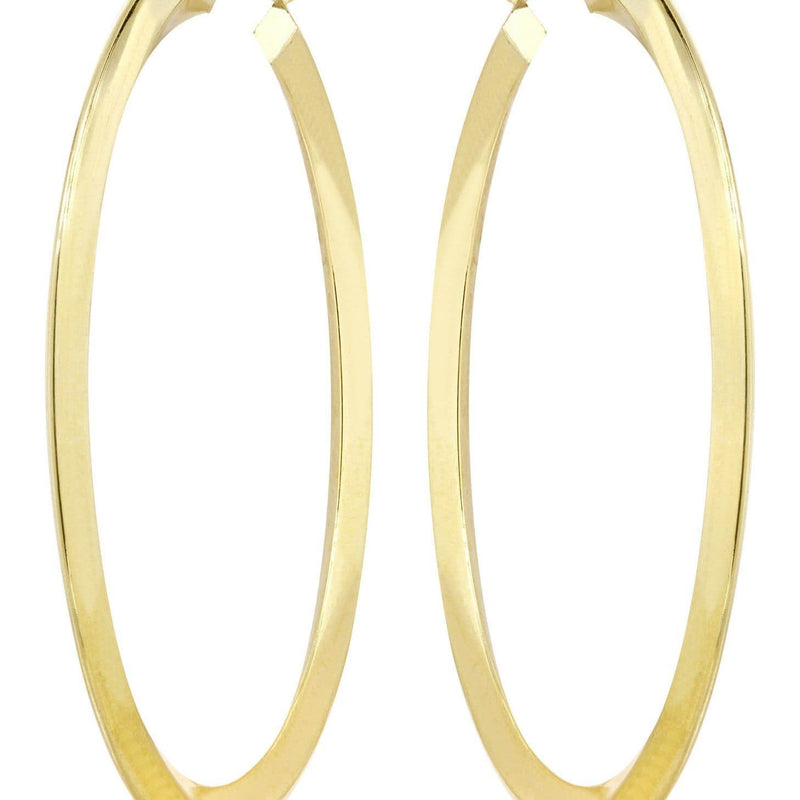 10K Gold  Hoop Earrings | Customizable Size