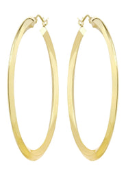 10K Gold  Hoop Earrings | Customizable Size