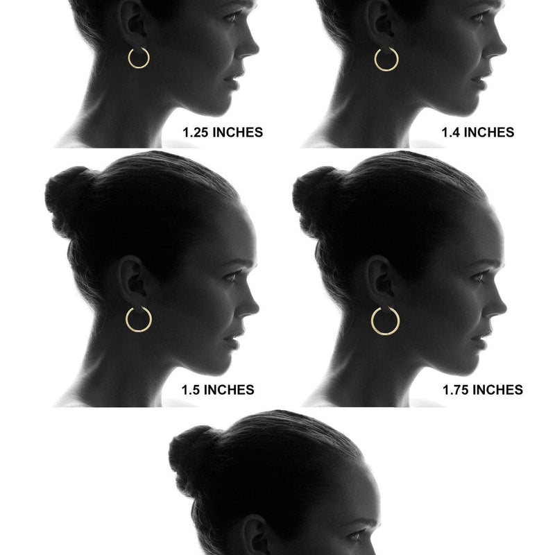 10K Gold  Hoop Earrings | Customizable Size