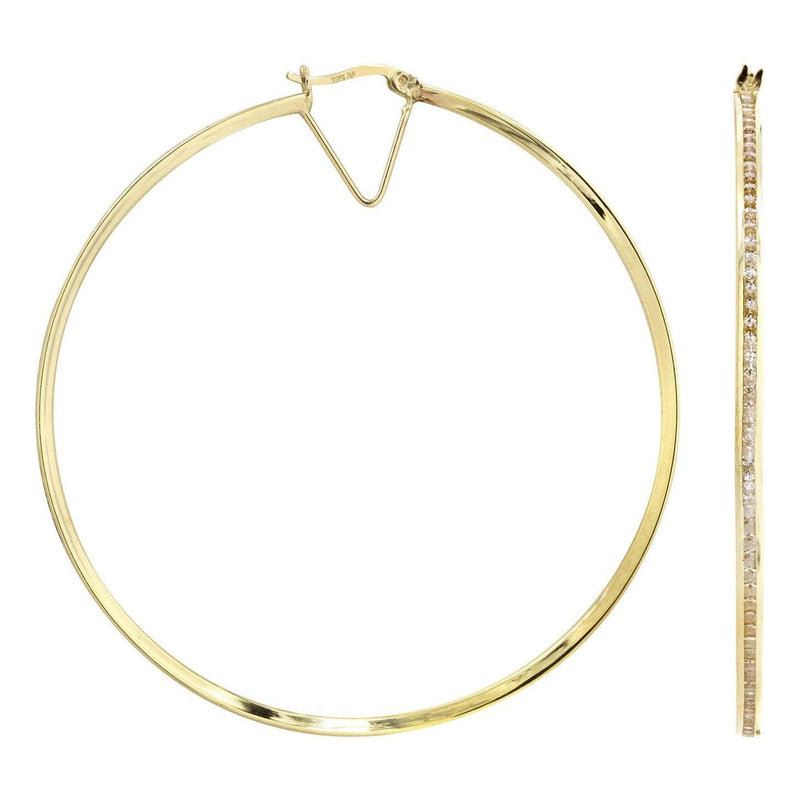 10K Gold Hoop Earrings | Diameter 2.25 Inches