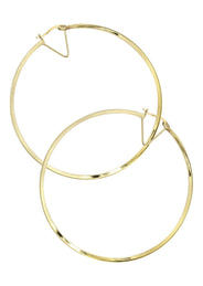 10K Gold Hoop Earrings | Diameter 2.25 Inches