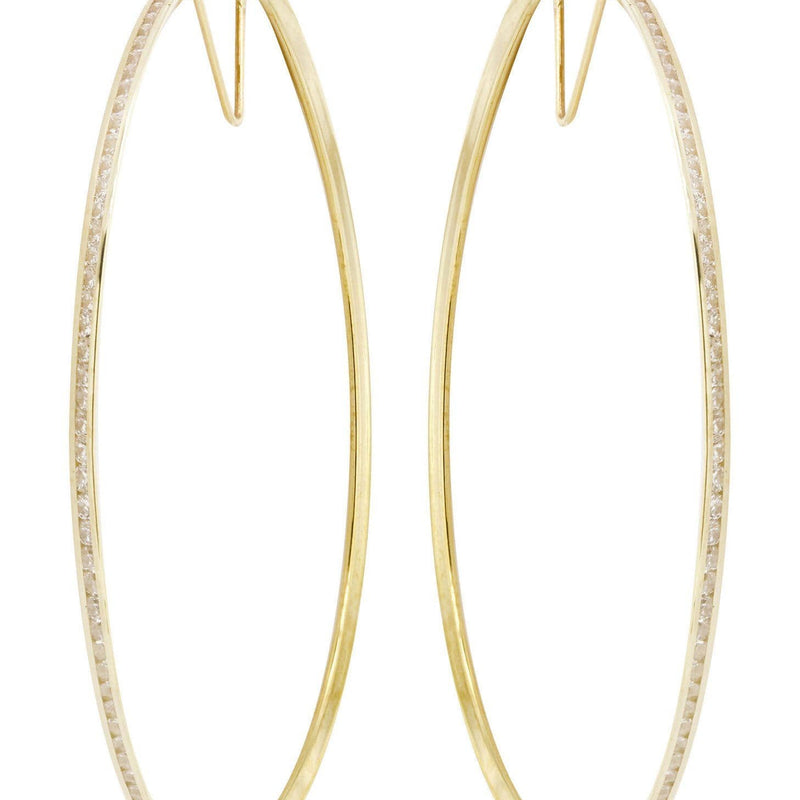 10K Gold Hoop Earrings | Diameter 2.25 Inches