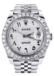 Rolex Datejust 41 Watch | 41 MM | Custom Full Arabic Diamond Dial | Jubilee Band