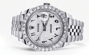 Rolex Datejust 41 Watch | 41 MM | Custom Full Arabic Diamond Dial | Jubilee Band