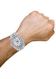 Rolex Datejust 41 Watch | 41 MM | Custom Full Arabic Diamond Dial | Jubilee Band