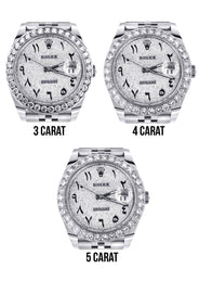 Rolex Datejust 41 Watch | 41 MM | Custom Full Arabic Diamond Dial | Jubilee Band