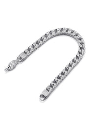Silver Iced Franco Bracelet