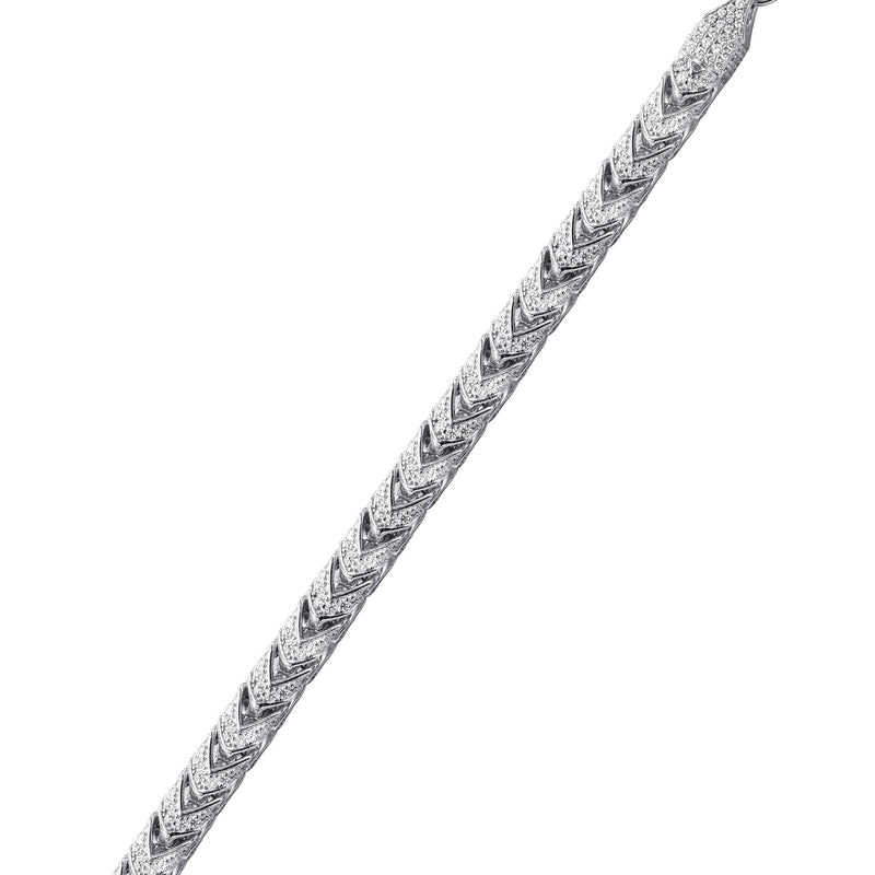 Silver Iced Franco Bracelet