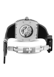 Frost NYC Mens Watch - Automatic Skeleton Stainless Steel Diamond Sport Watch | FRST-01-SS-D | Black