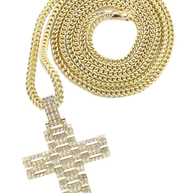 10K Yellow Gold Cross Necklace | Appx. 17.3 Grams