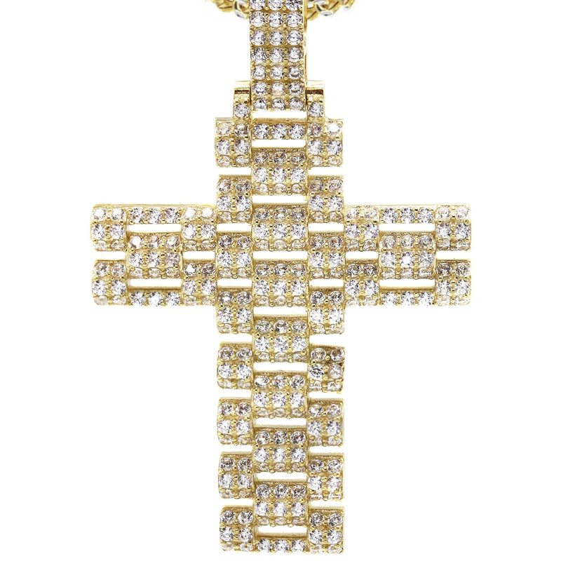 10K Yellow Gold Cross Necklace | Appx. 17.3 Grams