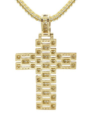 10K Yellow Gold Cross Necklace | Appx. 17.3 Grams