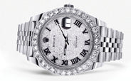 Rolex Datejust 41 Watch | 41 MM | Custom Full Roman Diamond Dial | Jubilee Band