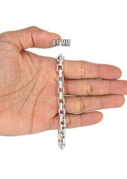 Silver White Iced Out Hermes Bracelet