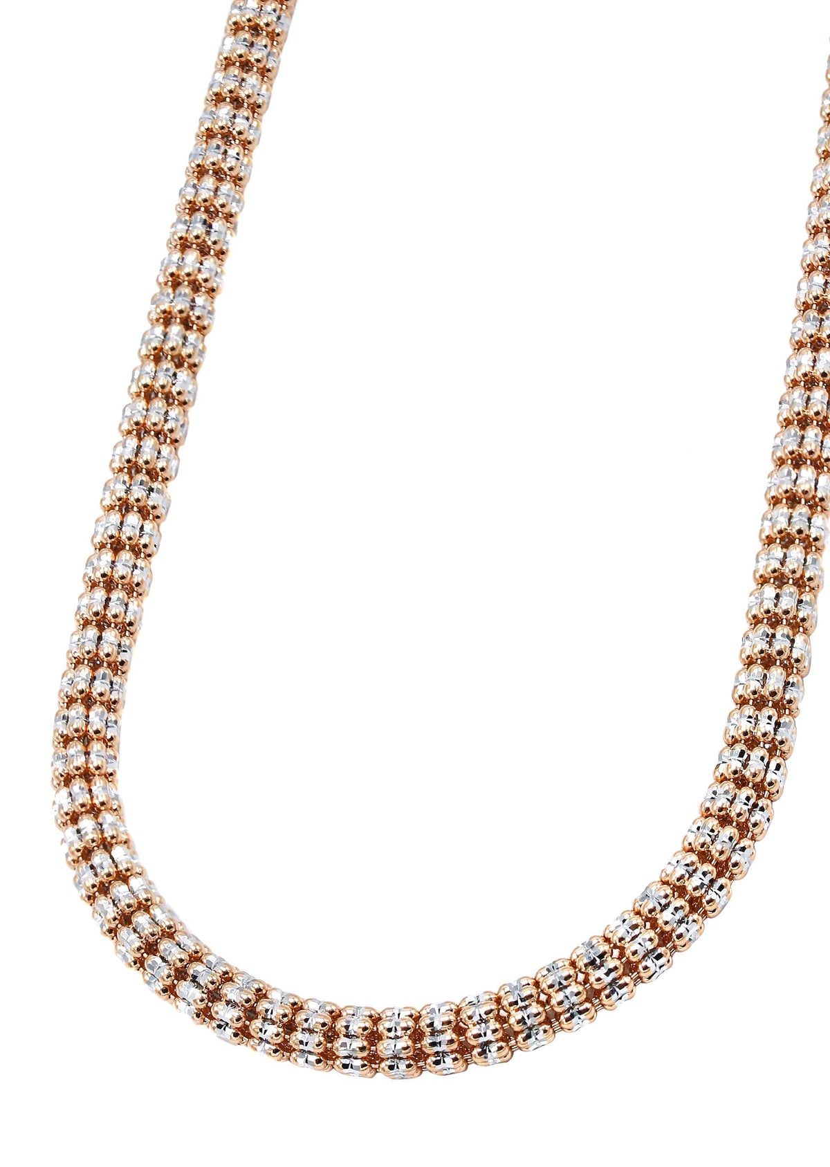 Mens Ice Chain 10K Rose Gold