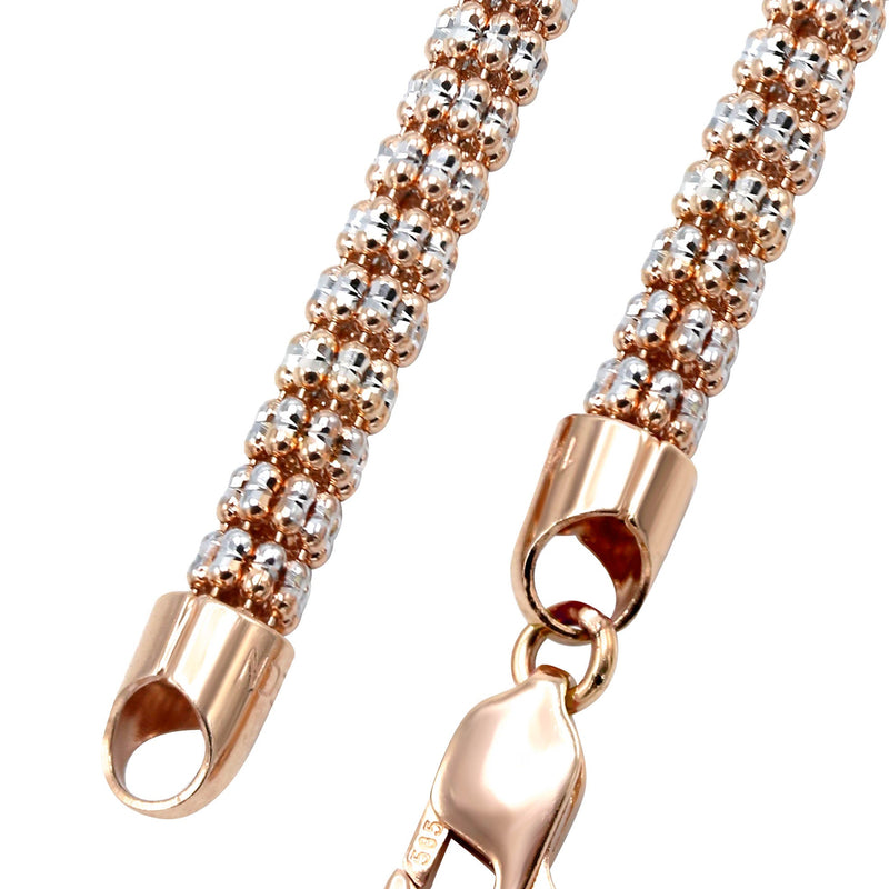 Rose Gold Chain - Mens Ice Chain 10K/14K Rose Gold