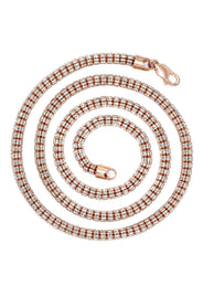 Rose Gold Chain - Mens Ice Chain 10K/14K Rose Gold