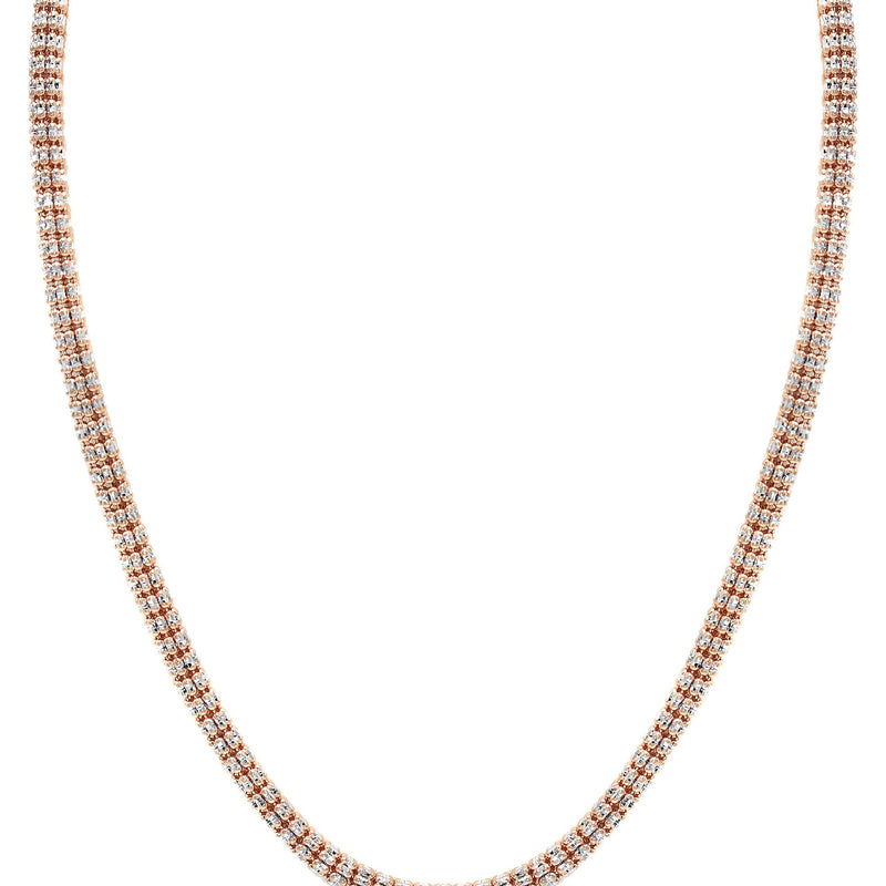 Rose Gold Chain - Mens Ice Chain 10K/14K Rose Gold