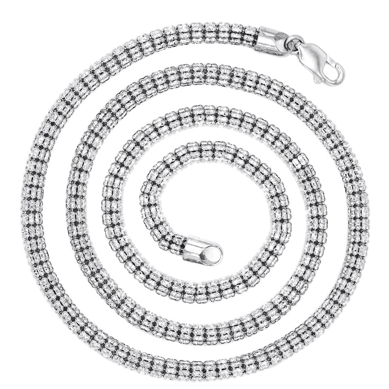 Mens Ice Chain 10K White Gold