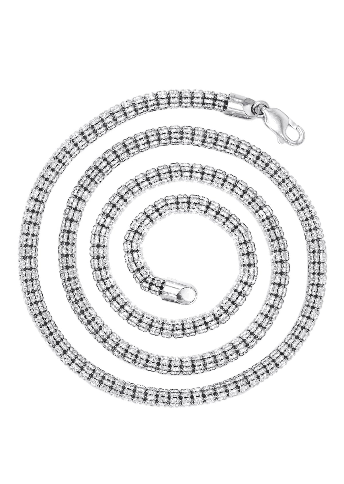 White Gold Chain - Mens Ice Chain 10K/14K White Gold