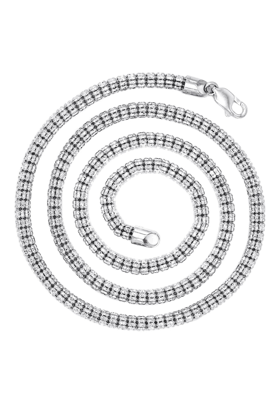 White Gold Chain - Mens Ice Chain 10K/14K White Gold
