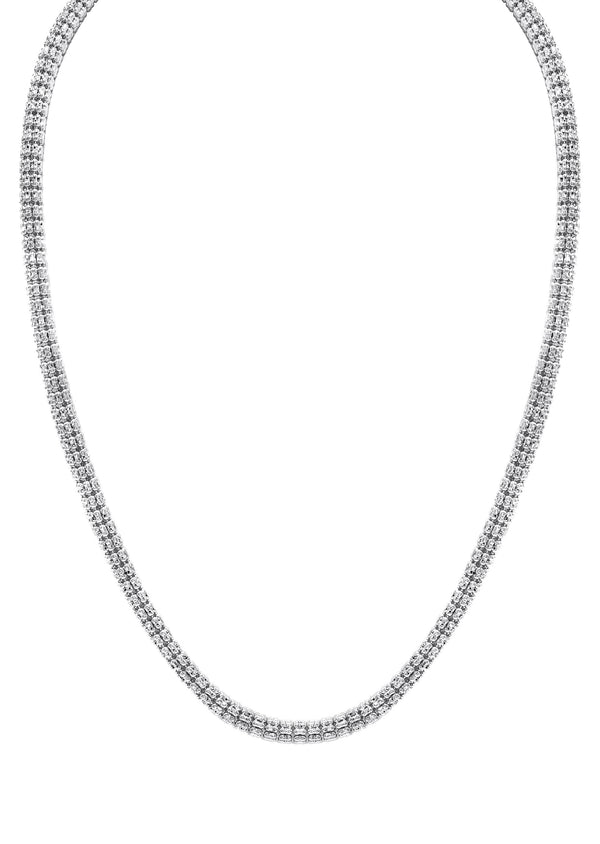 White Gold Chain - Mens Ice Chain 10K/14K White Gold