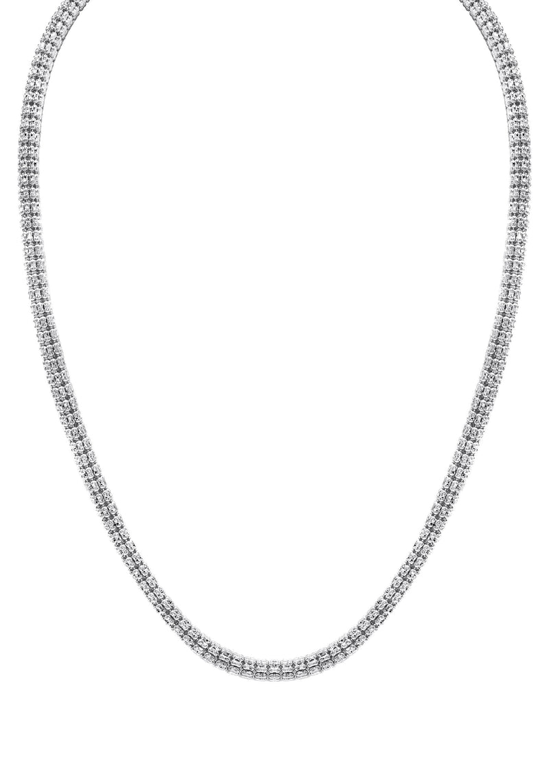 White Gold Chain - Mens Ice Chain 10K/14K White Gold