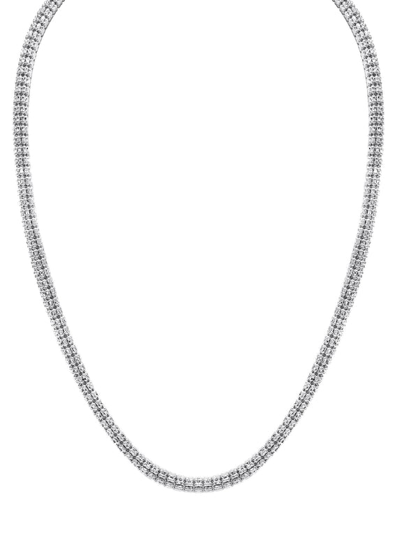 White Gold Chain - Mens Ice Chain 10K/14K White Gold
