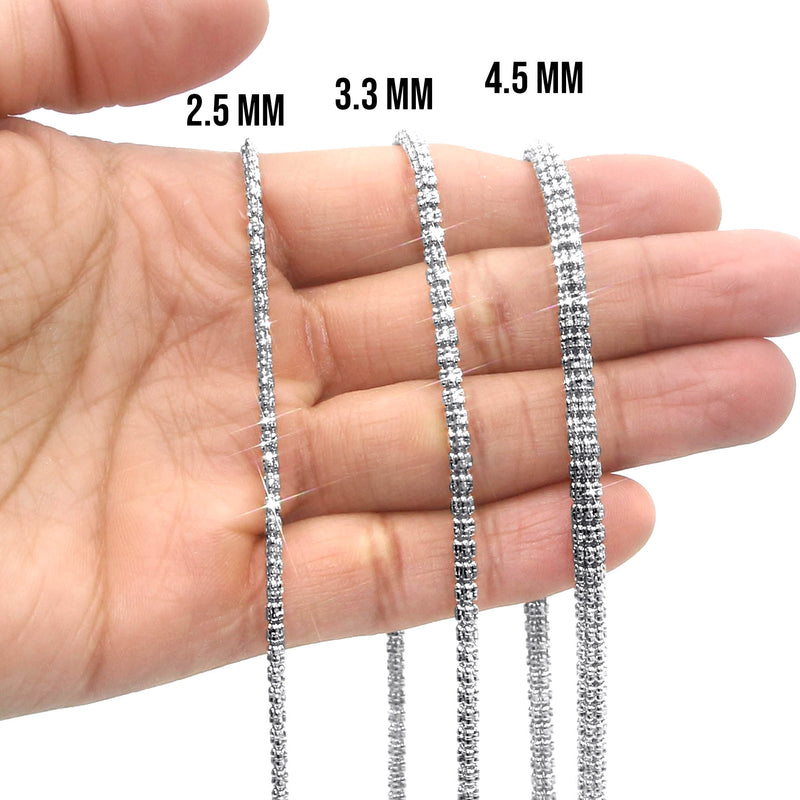 White Gold Chain - Mens Ice Chain 10K/14K White Gold