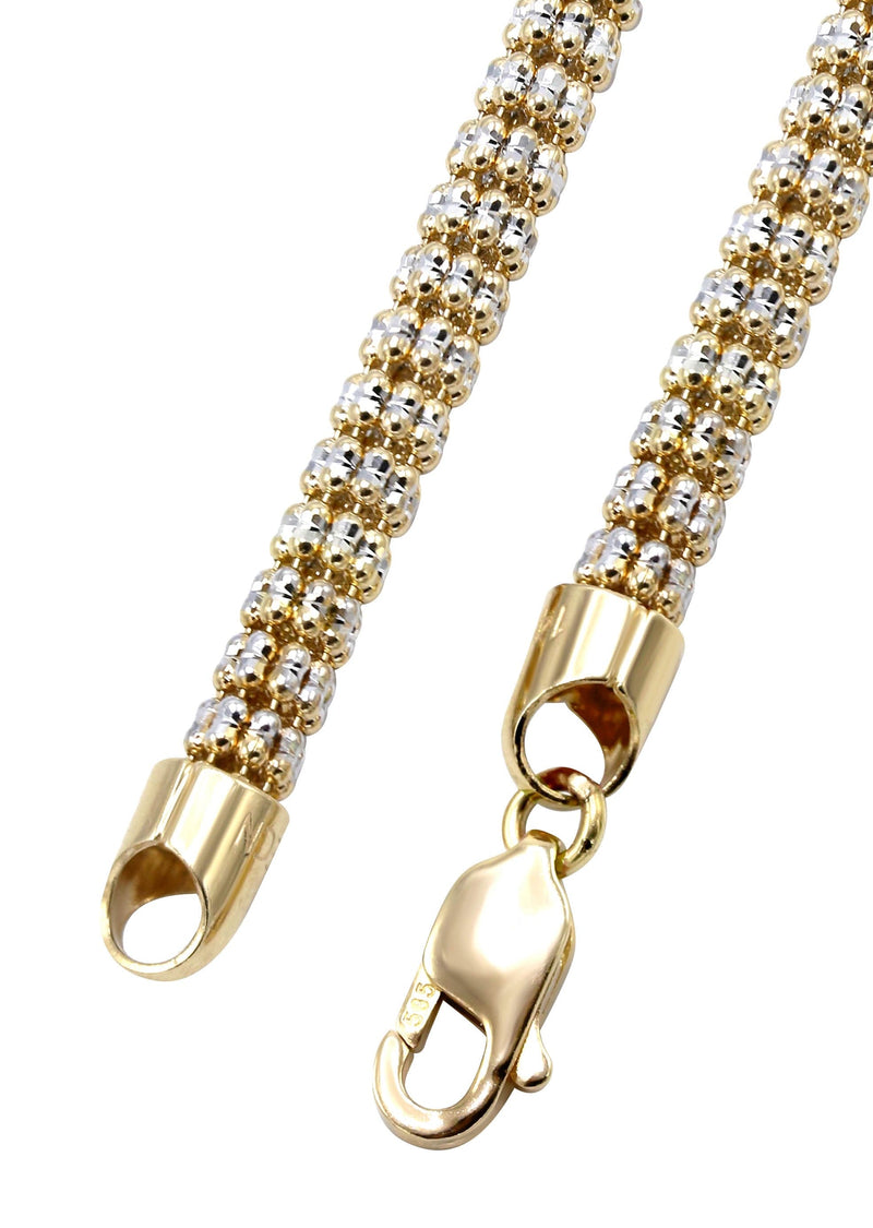 Mens Ice Chain 10K Yellow Gold