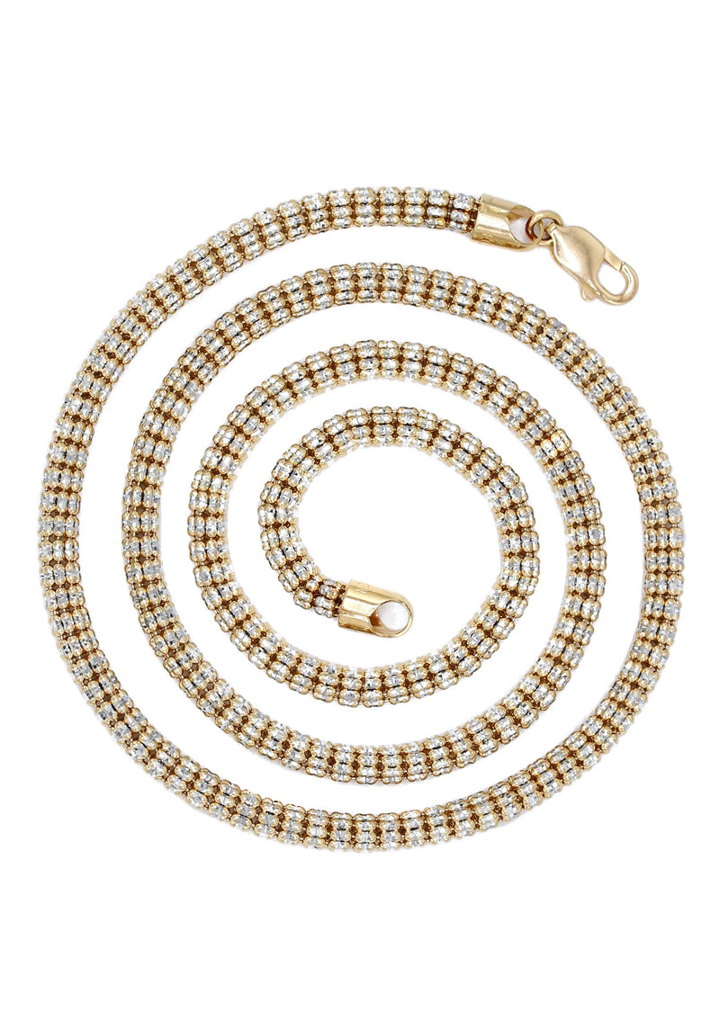 Mens Ice Chain 10K Yellow Gold