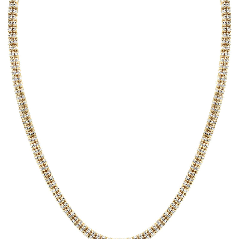 Mens Ice Chain 10K Yellow Gold