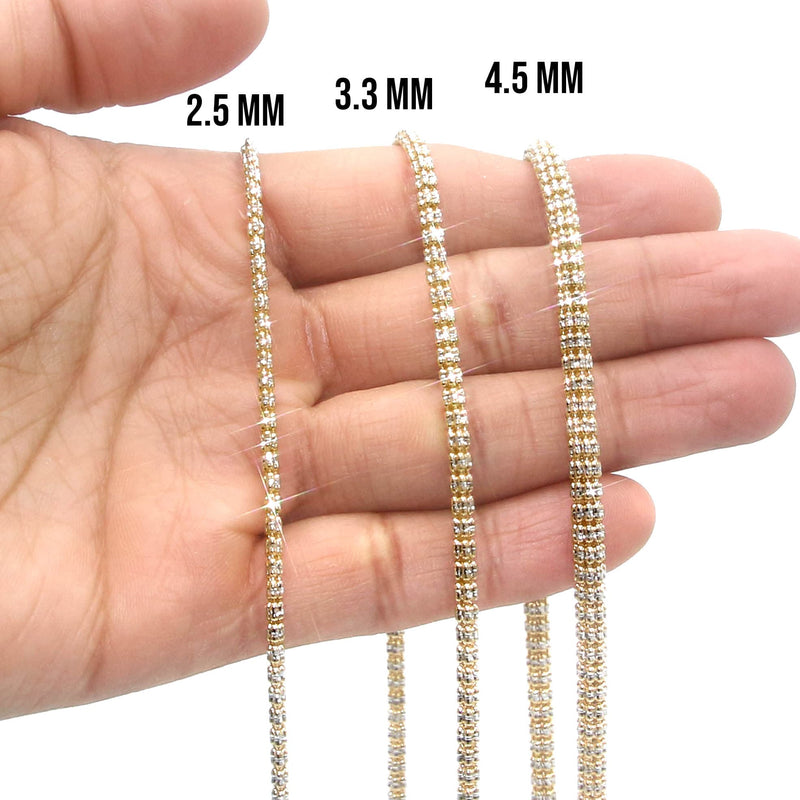 Mens Ice Chain 10K Yellow Gold