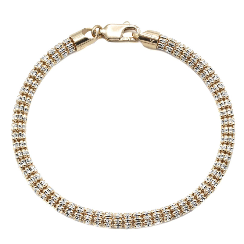 14K Yellow Gold Ice  Bracelet