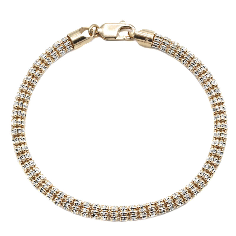 Yellow Gold Men's Ice Bracelet 10K/14K