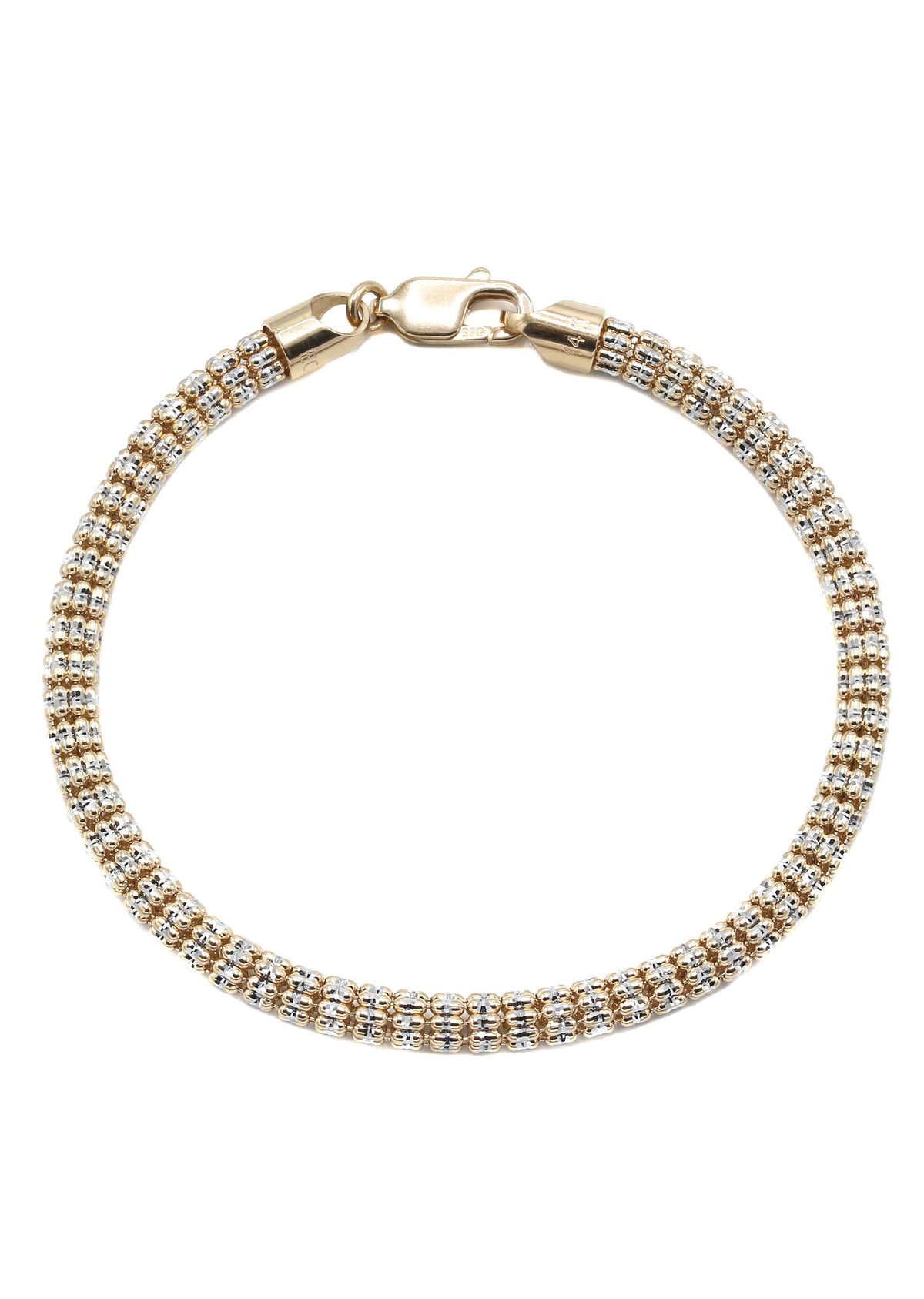 Yellow Gold Men's Ice Bracelet 10K/14K