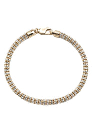 Yellow Gold Men's Ice Bracelet 10K/14K