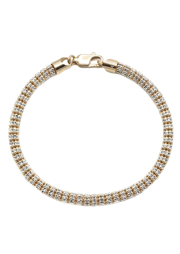 Yellow Gold Men's Ice Bracelet 10K/14K