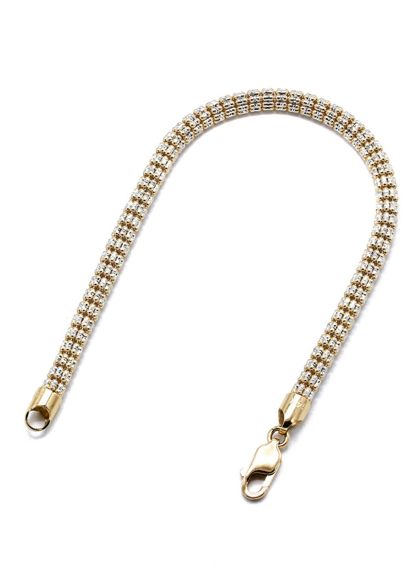 Yellow Gold Men's Ice Bracelet 10K/14K