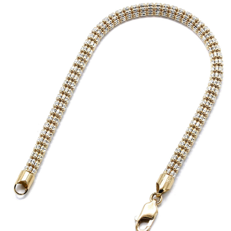 10K Yellow Gold Ice Bracelet
