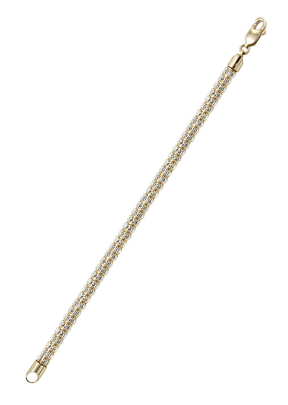 10K Yellow Gold Ice Bracelet