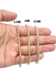 10K Yellow Gold Ice Bracelet