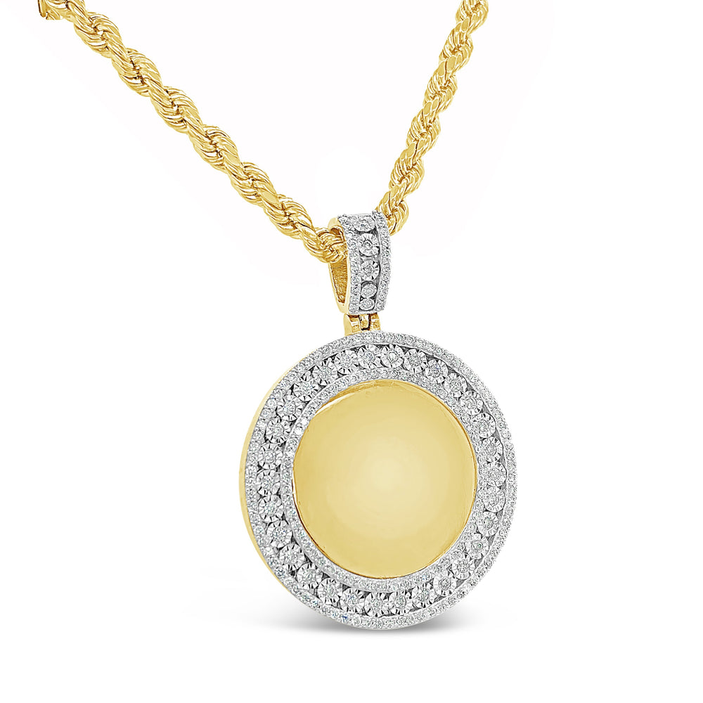 Standard Round Picture Pendant - Diamond Yellow Gold | 1.73CTW  | 14KT