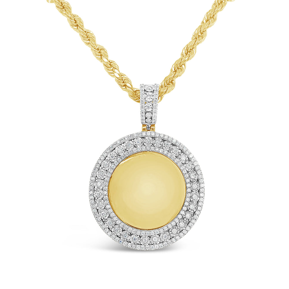 Standard Round Picture Pendant - Diamond Yellow Gold | 1.73CTW  | 14KT