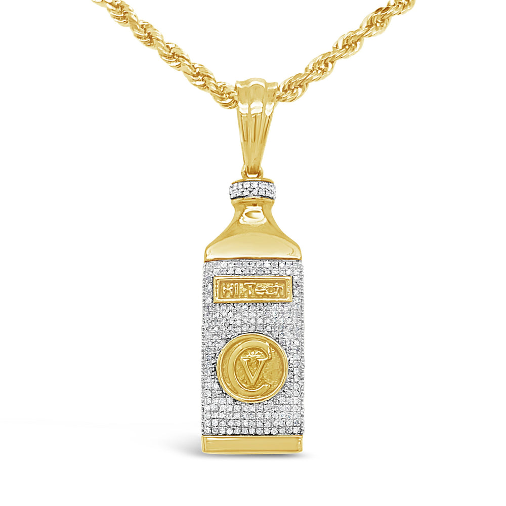 Hi Tech Bottle Pendant -  Diamond Yellow Gold | 0.47CTW | 10K