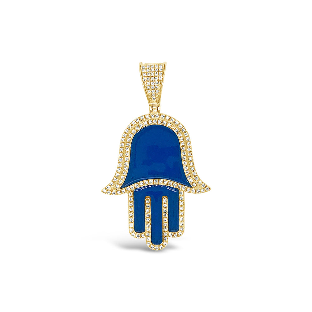 Hamsa Pendant - Diamond Yellow Gold | 0.77CTW | 10K